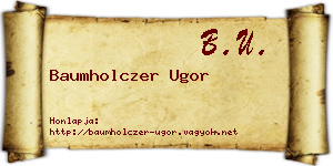 Baumholczer Ugor névjegykártya